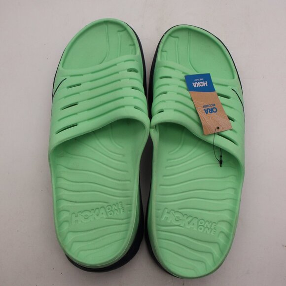 Hoka One One Men's Size 14 Ora Recovery Slide Sandals Green Black - Picture 7 of 10